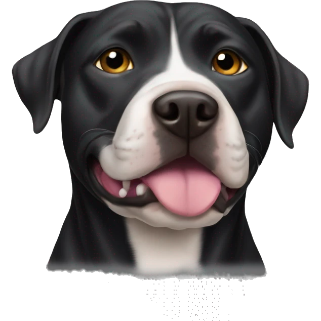 Black dog pitbull lab mix emoji