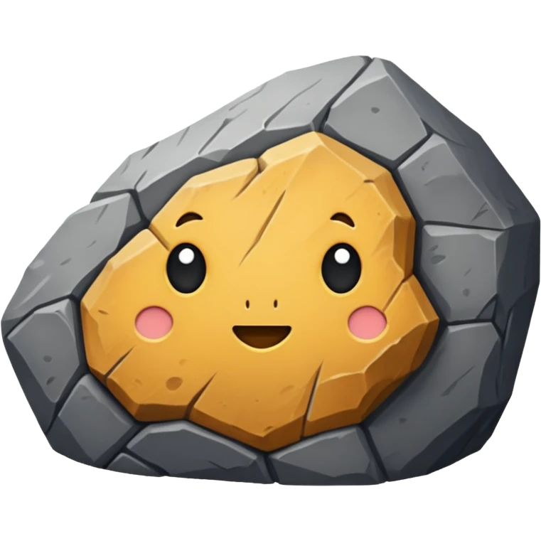 Make a rock emoji without a face emoji