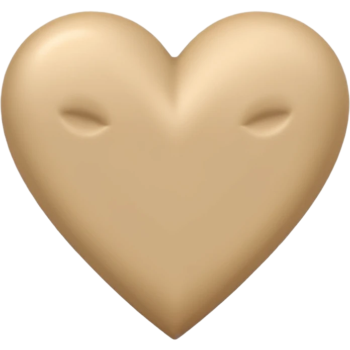 beige heart emoji