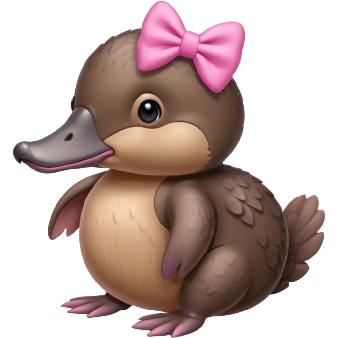 Platypus with a pink bow emoji