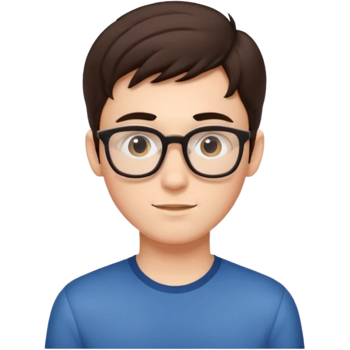tall brunette hot nerdy boy emoji