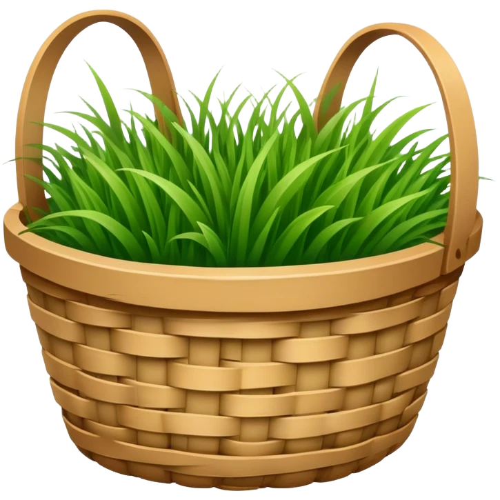 Basket with grass emoji
