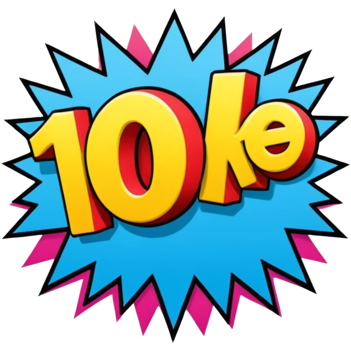 COMIC BOOK TEXT THAT SAYS 10KPLZ emoji