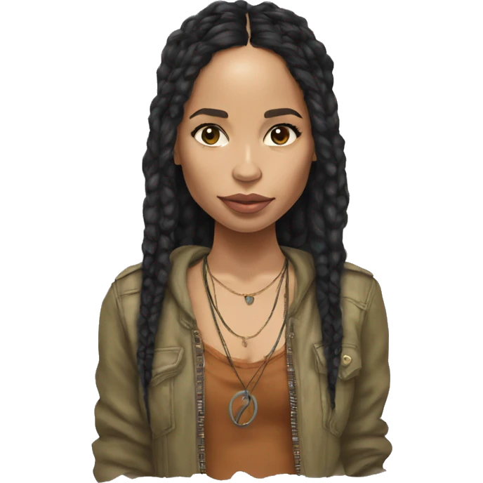Zoe Kravitz, Portrait, Hippie Clothes emoji