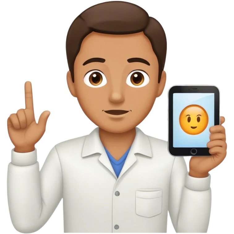 a man teaching infront a dash emoji