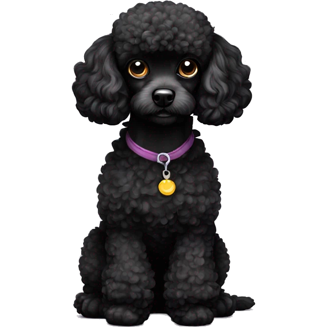 Black toy poodle emoji
