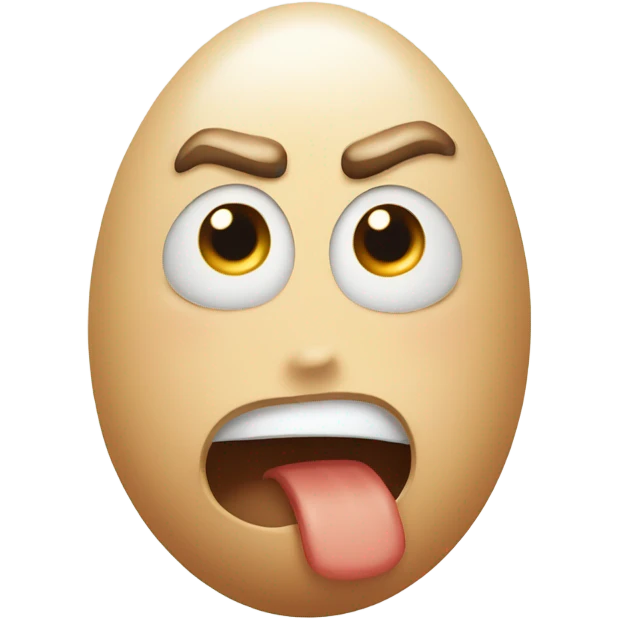 Angry hard boiled egg  emoji