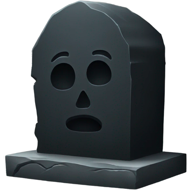 Black grave emoji