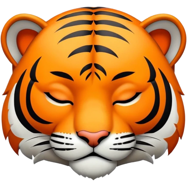 sleeping tiger face with ZZZ for Twitch emote emoji