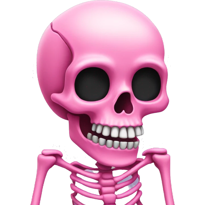 Pink skeleton  emoji