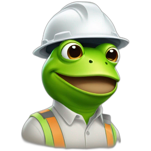 Froge with hard hat emoji
