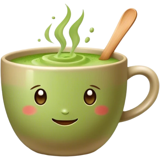 realistic looking matcha in all beige mug emoji