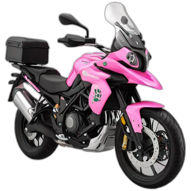 Moto benelli trk 502X rosamontada hello kitty emoji