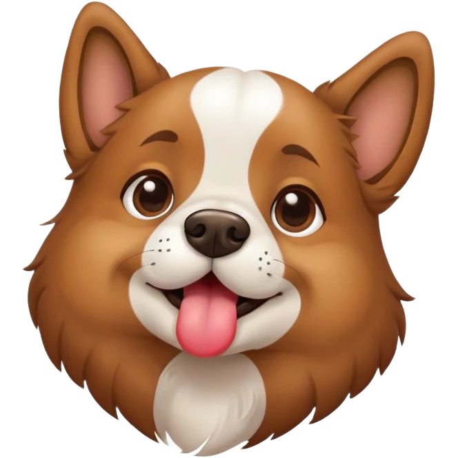 Dog blowing kiss emoji