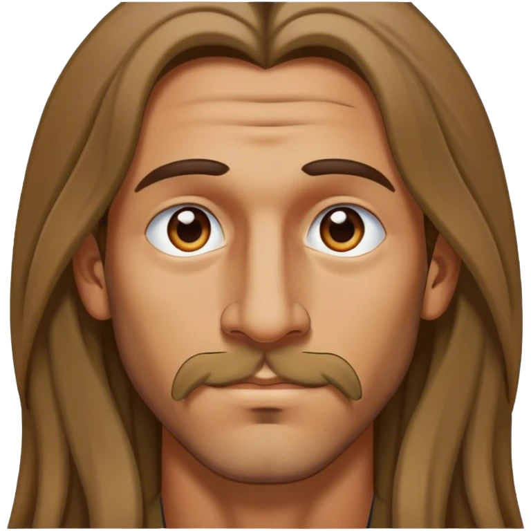Ein Mann mit langen Haaren und einen Nasenpiercing  emoji