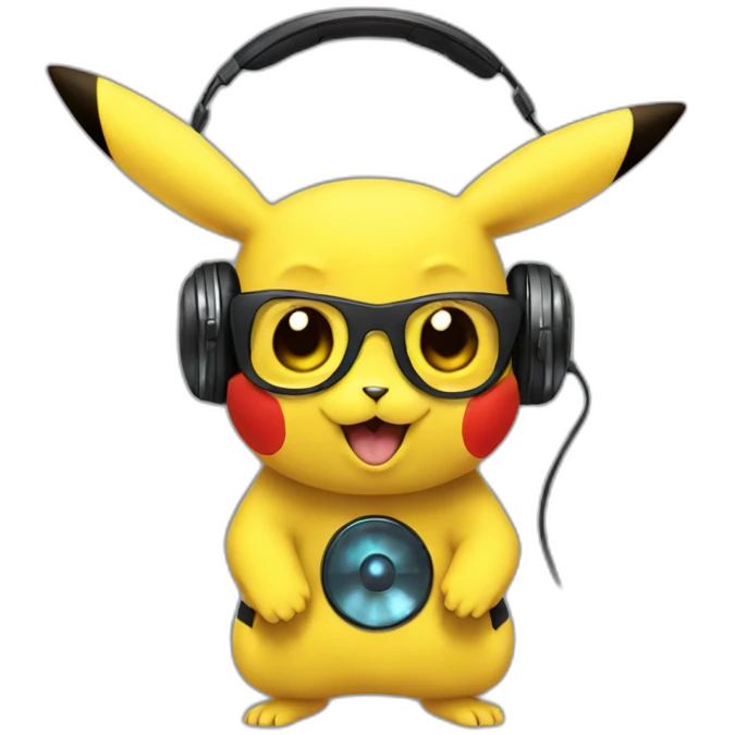 Pikachu DJ emoji