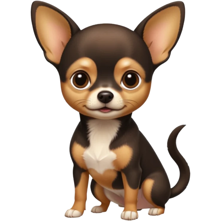 Chihuahua noir marron emoji