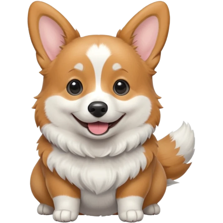 Серый корги emoji