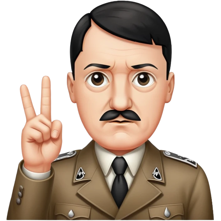 Hitler middle finger emoji