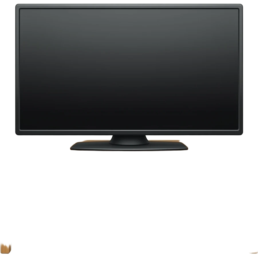 tv on a wooden table emoji