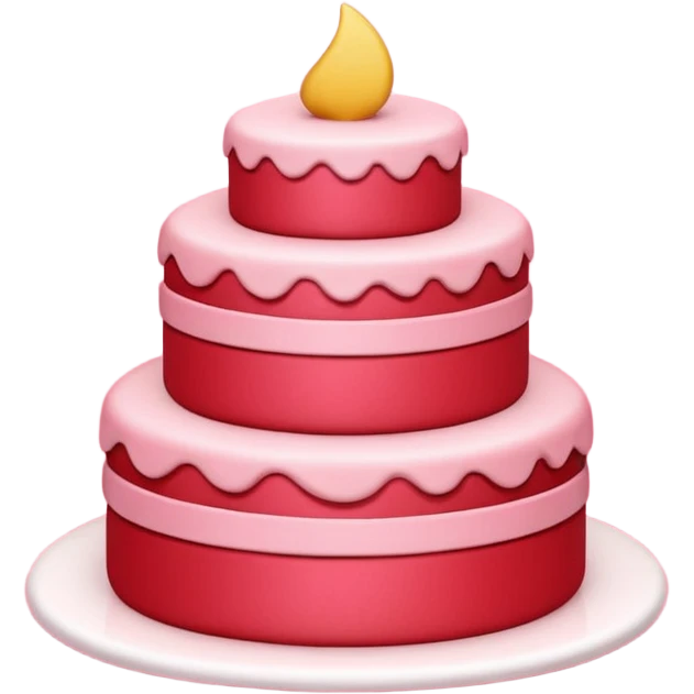 brandcake emoji inspired by Airbnb logo, simple friendly modern design, soft curves, playful welcoming vibe, pinkish-red color palette, minimalistic style similar to Airbnb branding emoji