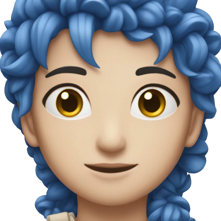 una rosa azul con espinas emoji