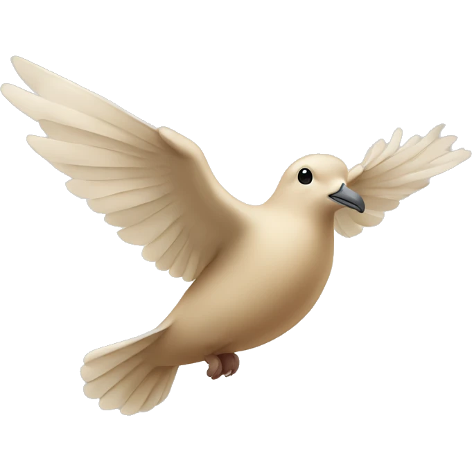 Beige Dove flying  emoji