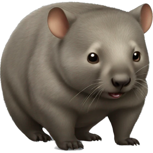 Wombat with a big butt emoji