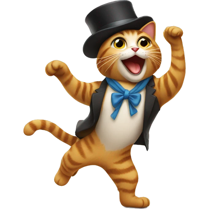 Cat Dancing with Hat emoji