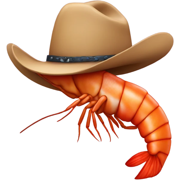 Shrimp with a cowboy hat  emoji