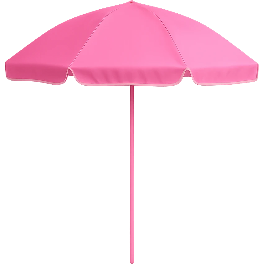 pink beach umbrella emoji