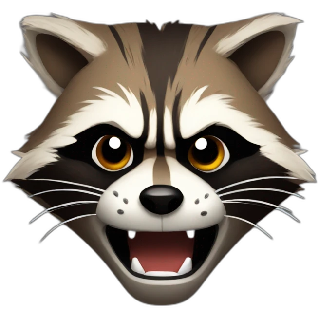 rocket raccoon angry emoji