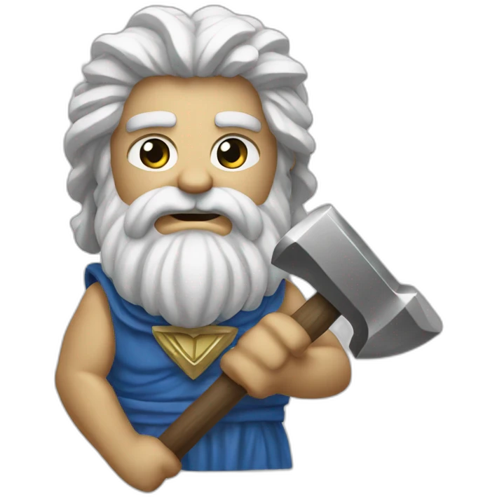 Zeus with a hammer  emoji