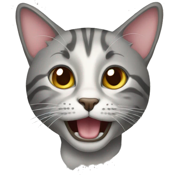 cat with its mouth firmly open emoji