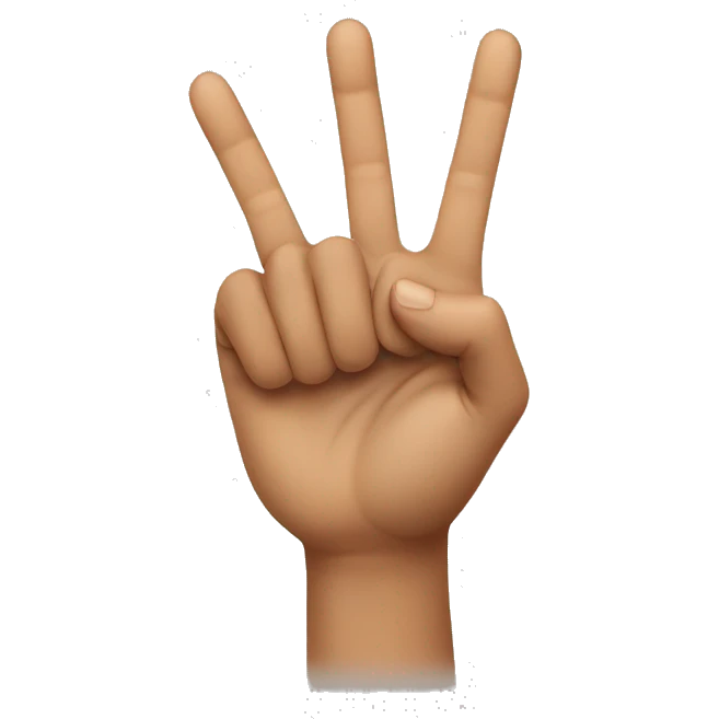 hand holding up 3 fingers emoji