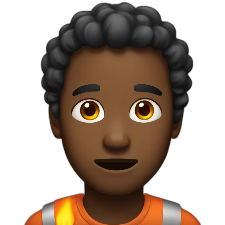 fire worried emoji