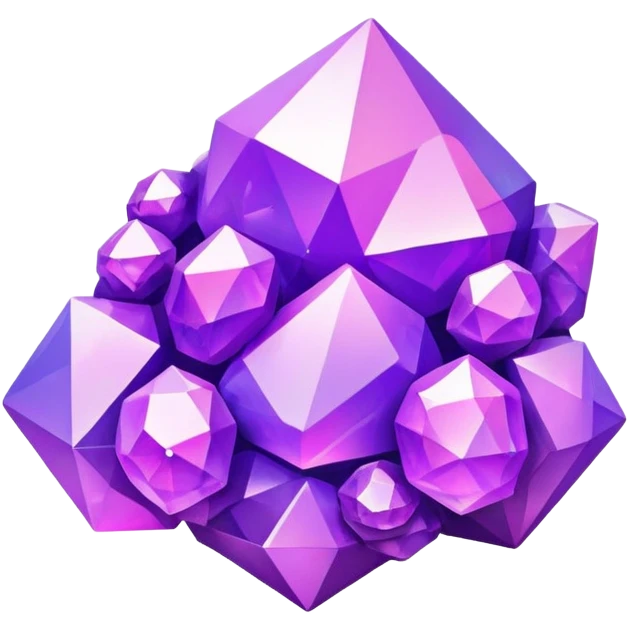 Purple vaporwave gem cluster emoji