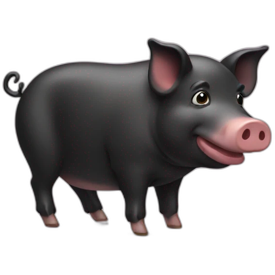 Black pig emoji