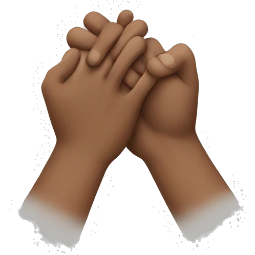 two hands on top of each other emoji