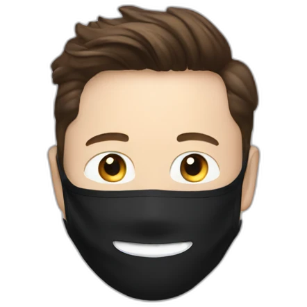 elon musk with a mask emoji