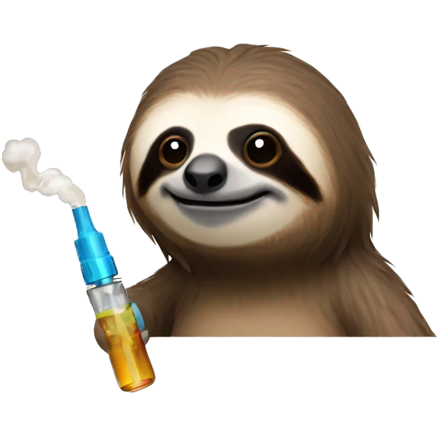 Sloth with a vape  emoji