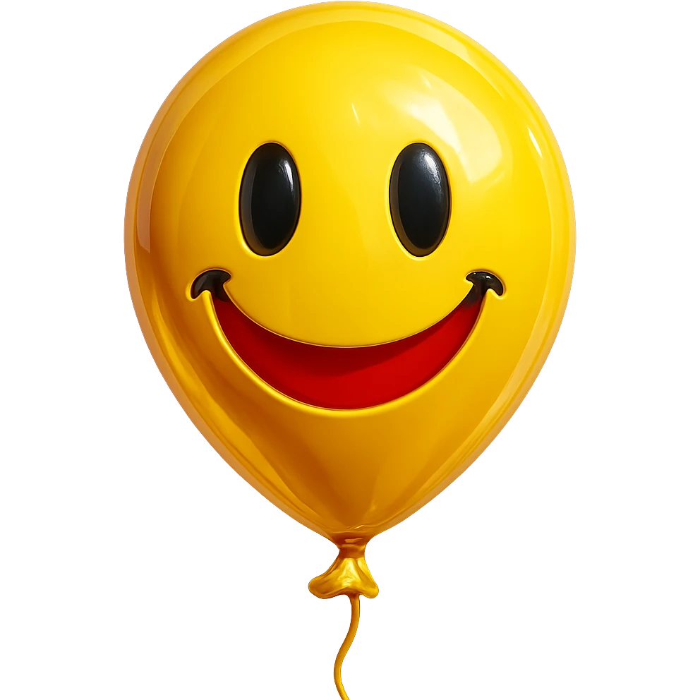 yellow balloon emoji, floating emoji