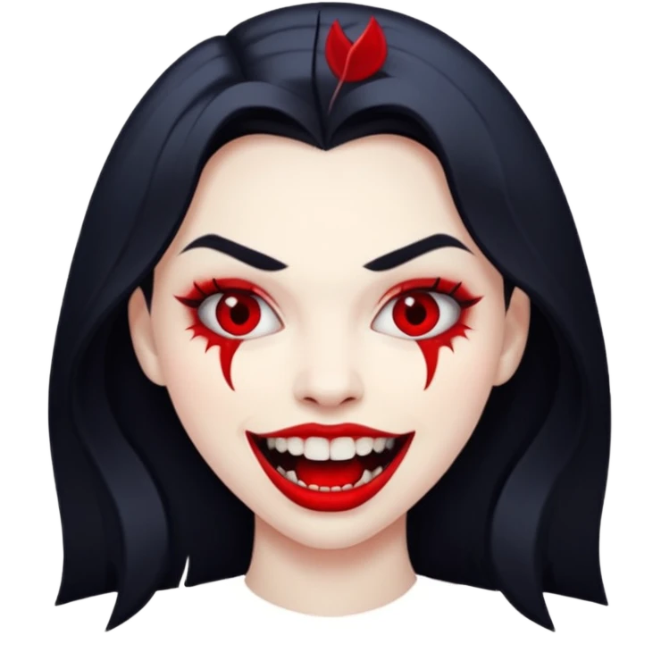 Vampir, Girl, Teeth, Famgs emoji
