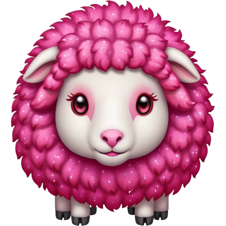 red glitter sheep emoji