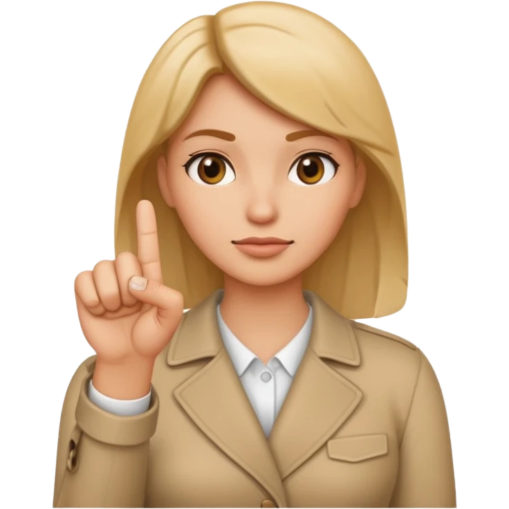 Female shaking index finger saying no emoji