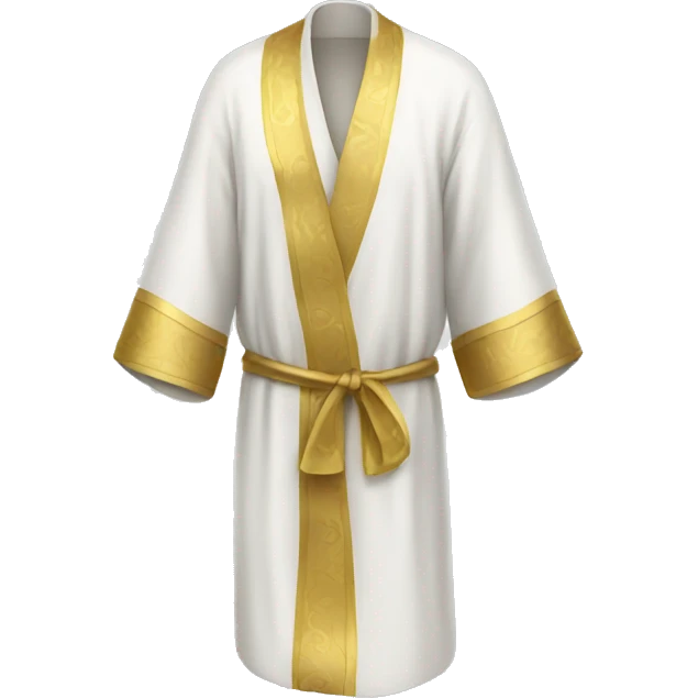 white and gold robe emoji