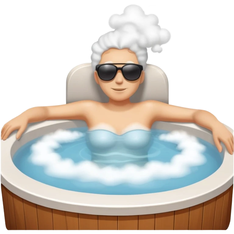 Person relaxing in jacuzzi with steam emoji