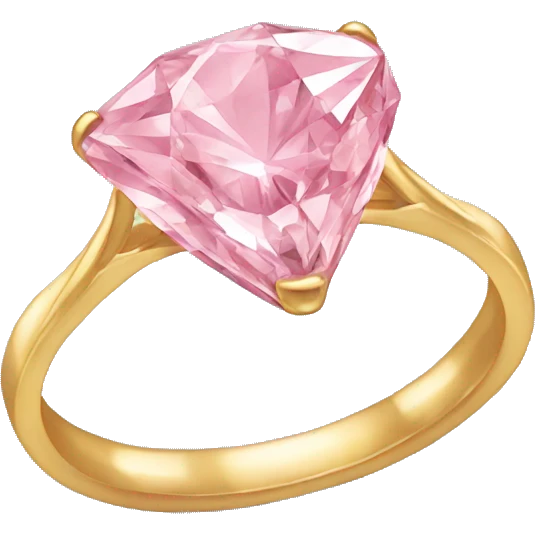 Pink diamond ring emoji