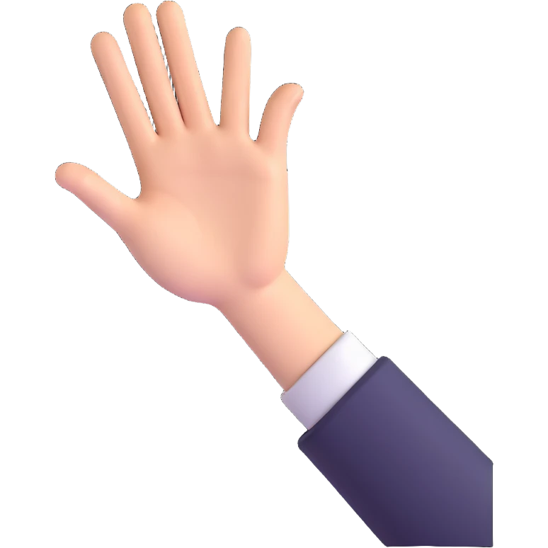 hand waving emoji