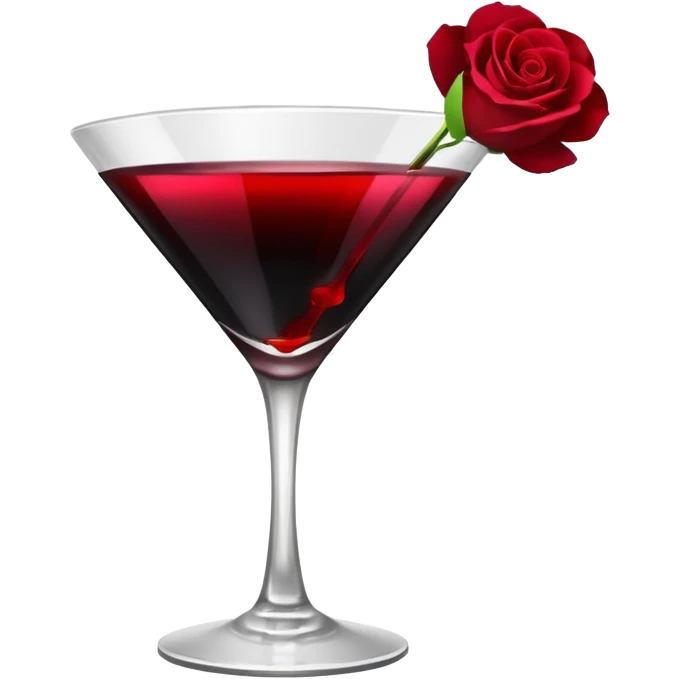 🍸+🍹🖤+🌹 (the liquid is black)  emoji